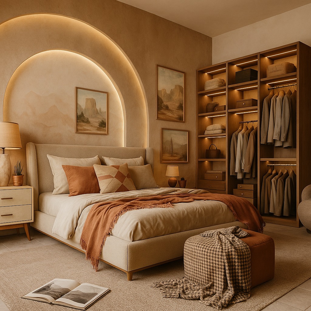 Luxury master bedroom virtual staging